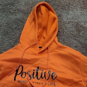 SHEIN Orange Hoodie with Graphic Print